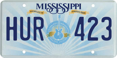 MS license plate HUR423
