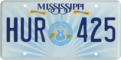 MS license plate HUR425