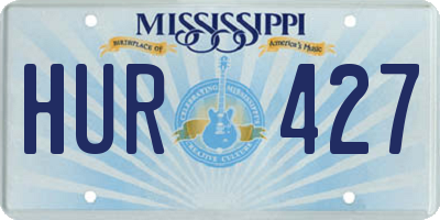 MS license plate HUR427