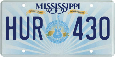 MS license plate HUR430
