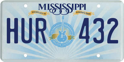 MS license plate HUR432