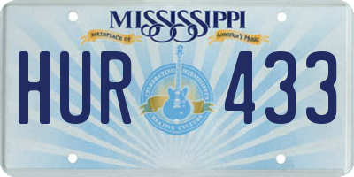 MS license plate HUR433