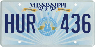 MS license plate HUR436