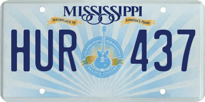 MS license plate HUR437
