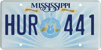MS license plate HUR441