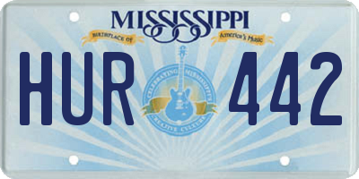 MS license plate HUR442