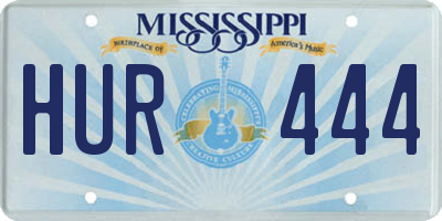 MS license plate HUR444