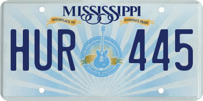 MS license plate HUR445