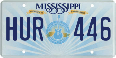 MS license plate HUR446