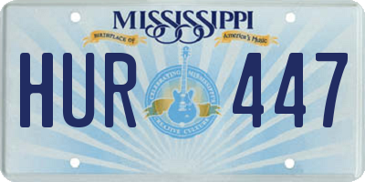 MS license plate HUR447