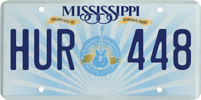 MS license plate HUR448