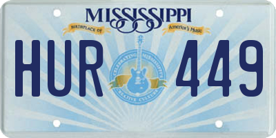 MS license plate HUR449