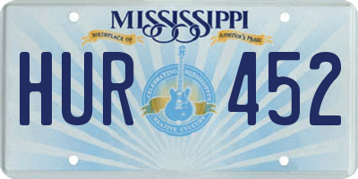MS license plate HUR452