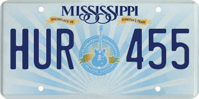 MS license plate HUR455
