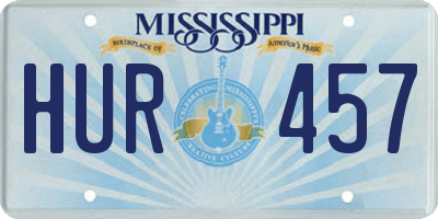 MS license plate HUR457