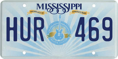 MS license plate HUR469