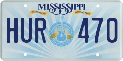 MS license plate HUR470