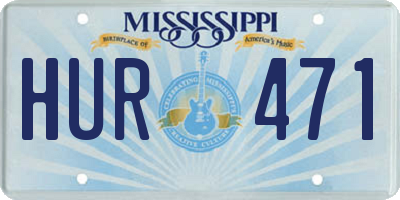 MS license plate HUR471