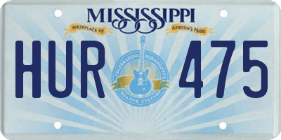 MS license plate HUR475