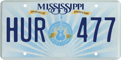 MS license plate HUR477