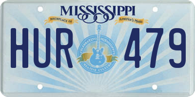 MS license plate HUR479