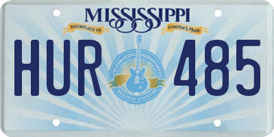 MS license plate HUR485