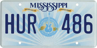 MS license plate HUR486