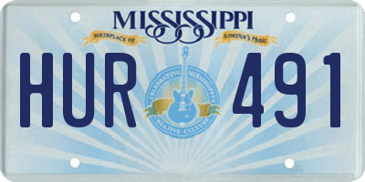 MS license plate HUR491