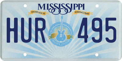MS license plate HUR495