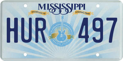 MS license plate HUR497