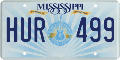 MS license plate HUR499