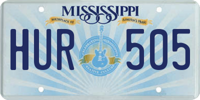 MS license plate HUR505