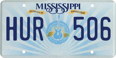 MS license plate HUR506