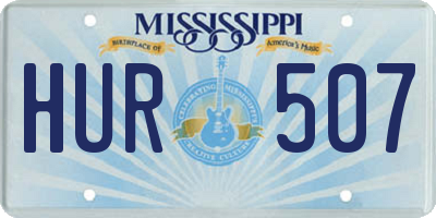 MS license plate HUR507