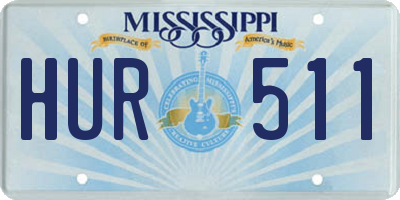 MS license plate HUR511