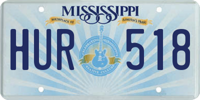 MS license plate HUR518