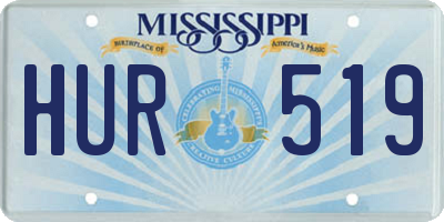 MS license plate HUR519