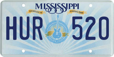 MS license plate HUR520