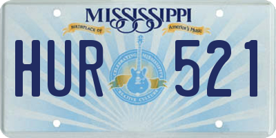 MS license plate HUR521
