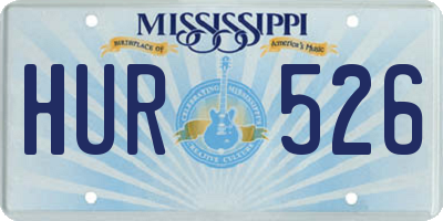 MS license plate HUR526