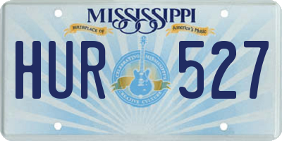 MS license plate HUR527