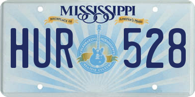 MS license plate HUR528