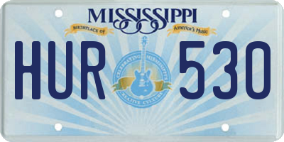 MS license plate HUR530