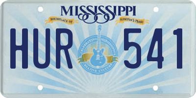 MS license plate HUR541