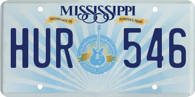 MS license plate HUR546