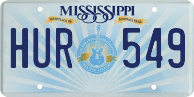 MS license plate HUR549