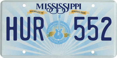 MS license plate HUR552