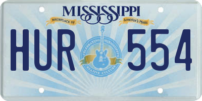 MS license plate HUR554