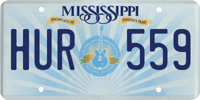 MS license plate HUR559