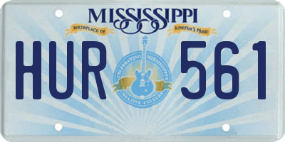 MS license plate HUR561